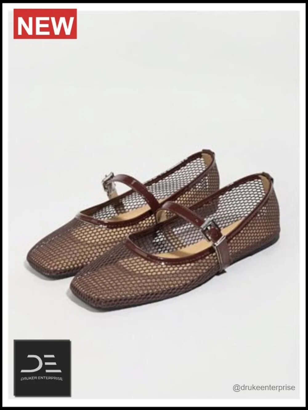 Women's Mesh Ballet Flats Comfortable Dressy Trendy Square Toe Maryjane Flats